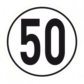 Schild Geschwindigkeitszeichen 50 km/h | selbstklebend
