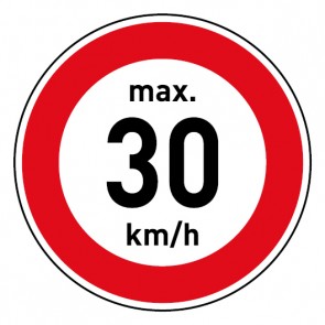Geschwindigkeitszeichen Tempolimit max. 30 km/h · Magnetschild - Magnetfolie