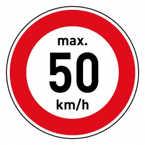 Geschwindigkeitszeichen Tempolimit max. 50 km/h · Magnetschild - Magnetfolie