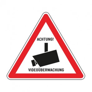 Schild Videoüberwachung TYP 123 · selbstklebend