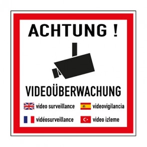 Hinweiszeichen Videoüberwachung TYP 151 · MAGNETSCHILD