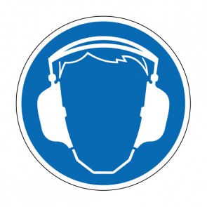 Schild Gebotszeichen Gehörschutz benutzen