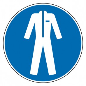 Schild Gebotszeichen Schutzkleidung benutzen (Gebotsschild)