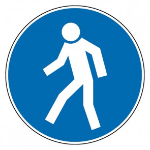 Aufkleber Gebotszeichen Für Fußgänger | stark haftend