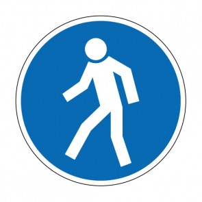Aufkleber Gebotszeichen Für Fußgänger | stark haftend