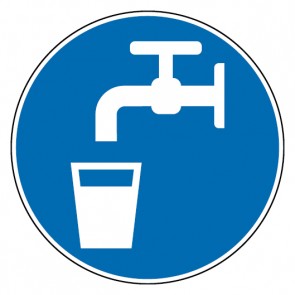 Schild Gebotszeichen Trinkwasser · selbstklebend