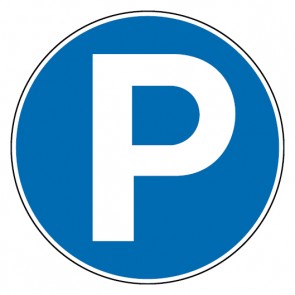 Aufkleber Gebotszeichen Parken erlaubt