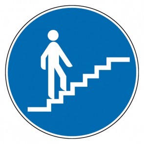 Gebotszeichen Treppe aufwärts · Magnetschild - Magnetfolie