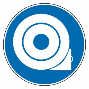 Schild Gebotszeichen Reifen gegen Wegrollen sichern (Gebotsschild)