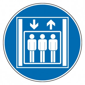Schild Gebotszeichen Personenaufzug (Gebotsschild)