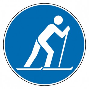 Magnetschild Gebotszeichen Ski laufen erlaubt