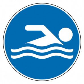 Magnetschild Gebotszeichen Schwimmen erlaubt