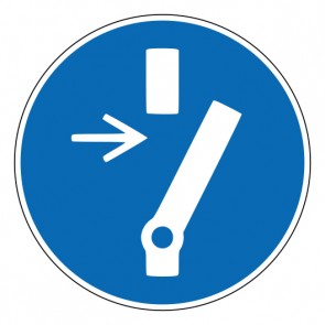 Schild Gebotszeichen Vor Wartung oder Reparatur freischalten · ISO_7010_M021 · selbstklebend
