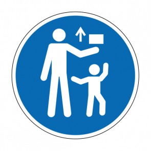 Schild Gebotszeichen Von Kindern fernhalten · ISO_7010_M055 · selbstklebend