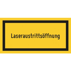 Schild Laseraustrittsöffnung · selbstklebend