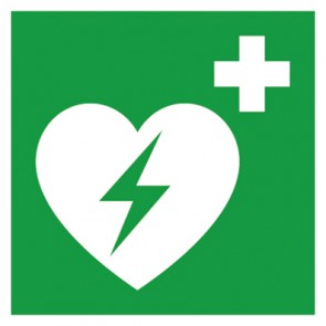 Rettungszeichen Schild Automatisierter Externer Defibrillator (AED) ISO_7010_E010