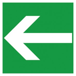 Rettungszeichen Schild Fluchtweg, Pfeil links