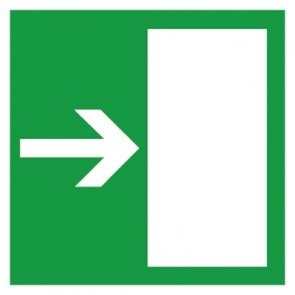 Rettungszeichen Schild Rettungsweg rechts