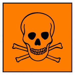 Schild Gefahrstoffzeichen giftig Hazard_T · selbstklebend
