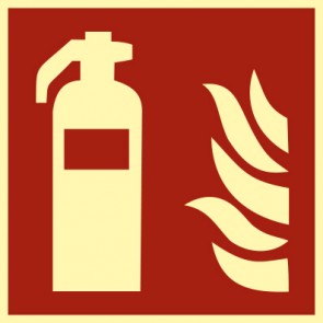 Brandschutz-Schild Feuerlöscher · NACHLEUCHTEND · selbstklebend