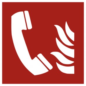 Brandschutz-Schild Brandmeldetelefon · selbstklebend