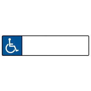 Aufkleber Behinderten Kennzeichenschild zum selbst Beschriften