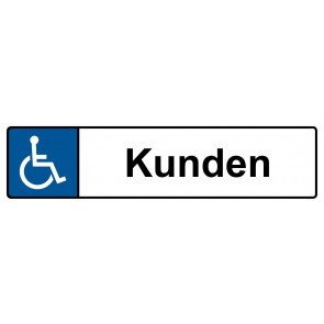 Behinderten Kennzeichenschild Kunden | selbstklebend