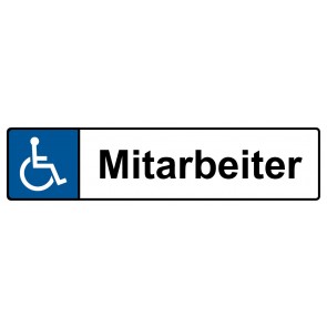 Aufkleber Behinderten Kennzeichenschild Mitarbeiter