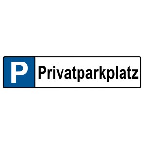 Aufkleber Kennzeichenschild Privatparkplatz
