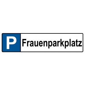 Kennzeichenschild Frauenparkplatz