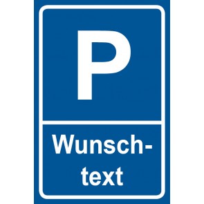 Parkschild Wunschtext · MAGNETSCHILD (Magnetfolie)