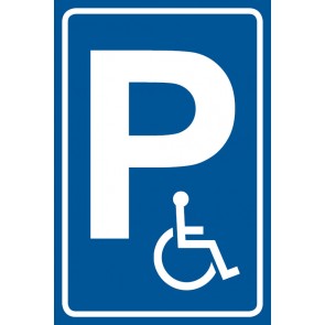 Aufkleber Parkschild Nur für Behinderte