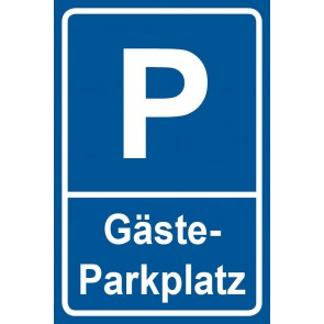 Aufkleber Parkschild Gästeparkplatz | stark haftend