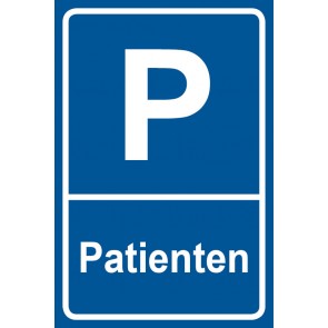 Parkschild Patienten · MAGNETSCHILD (Magnetfolie)