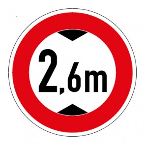 Schild Durchfahrtshöhe 2,6 Meter · MAGNETSCHILD