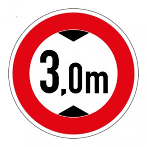 Schild Durchfahrtshöhe 3,0 Meter