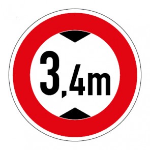 Schild Durchfahrtshöhe 3,4 Meter