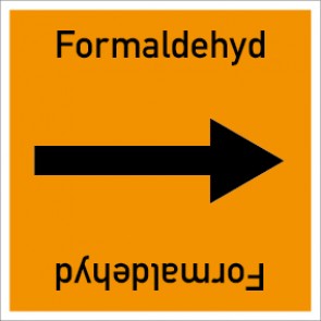 Schild Rohrleitungskennzeichnung viereckig Formaldehyd · selbstklebend