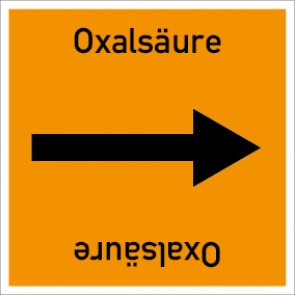 Rohrleitungskennzeichnung viereckig Oxalsäure · ALU-SCHILD