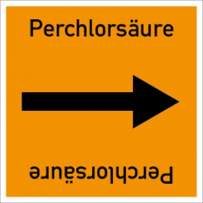 Rohrleitungskennzeichnung viereckig Perchlorsäure · ALU-SCHILD