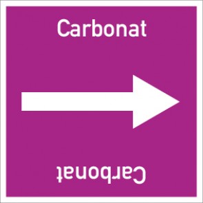Rohrleitungskennzeichnung viereckig Carbonat · ALU-SCHILD