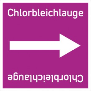 Rohrleitungskennzeichnung viereckig Chlorbleichlauge · MAGNETSCHILD