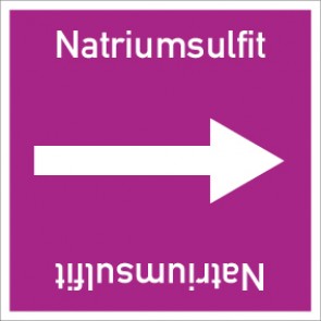 Rohrleitungskennzeichnung viereckig Natriumlsulfit · ALU-SCHILD