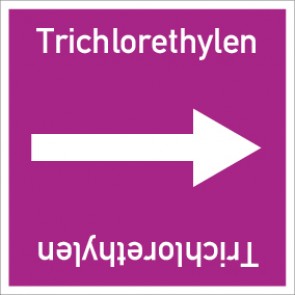 Rohrleitungskennzeichnung viereckig Trichlorethylen · Aufkleber