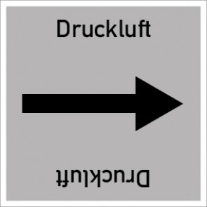 Rohrleitungskennzeichnung viereckig Druckluft · ALU-SCHILD