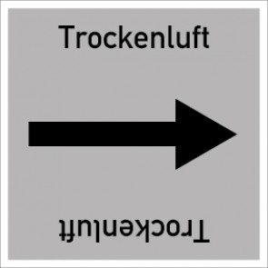Rohrleitungskennzeichnung viereckig Trockenluft · MAGNETSCHILD