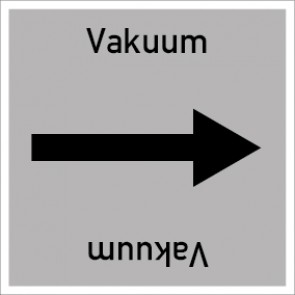 Rohrleitungskennzeichnung viereckig Vakuum · ALU-SCHILD