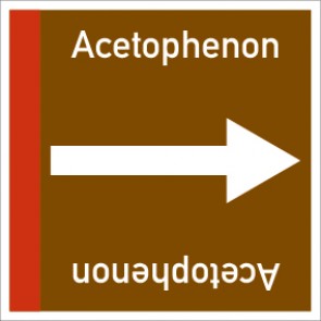 Rohrleitungskennzeichnung viereckig Acetophenon · Aluminium-Schild