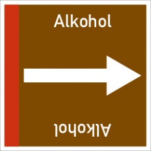 Rohrleitungskennzeichnung viereckig Alkohol · Aufkleber