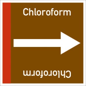 Rohrleitungskennzeichnung viereckig Chloroform · Aufkleber | stark haftend